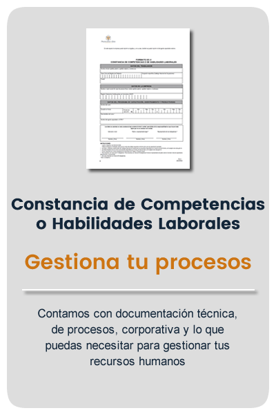 Constancia de competencias RRHH Proficiency Box